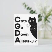 Cats Go Down Alleys CGDA Music Theory ポストカード (スタンド正面)