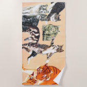 Cats Going to the Beach Beach Towel ビーチタオル (正面)