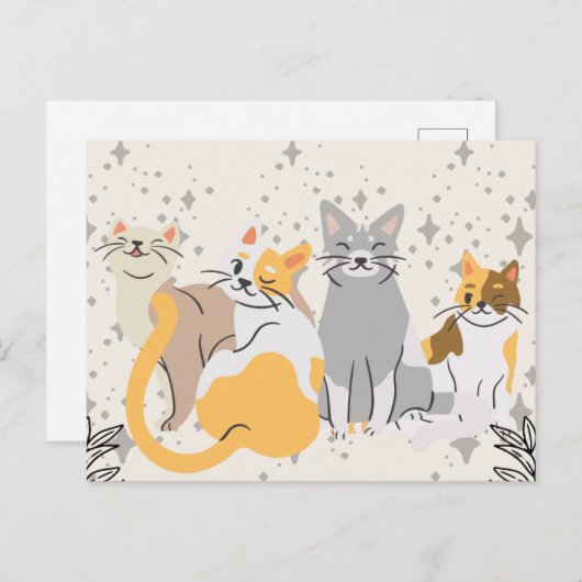 Cats group ポストカード (正面/裏面)