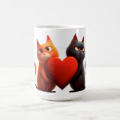 Cats, Heart,pet モーフィングマグカップ (中央)