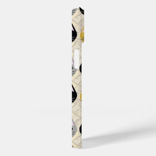 Cats Herringbone Beige Case-Mate iPhoneケース (裏面 / 右)