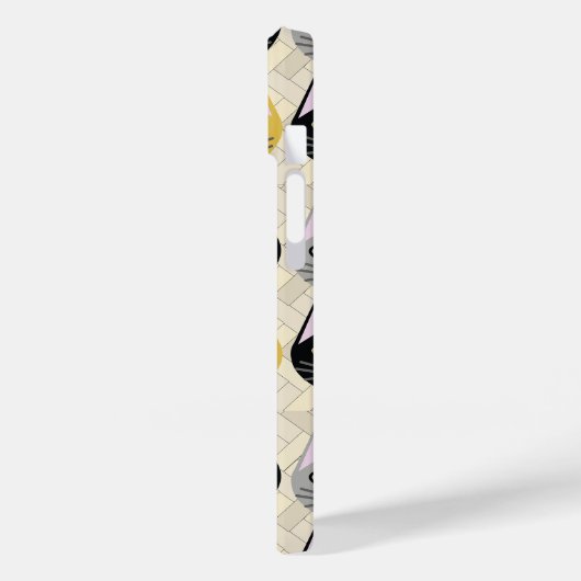 Cats Herringbone Beige Case-Mate iPhoneケース (裏面 / 左)