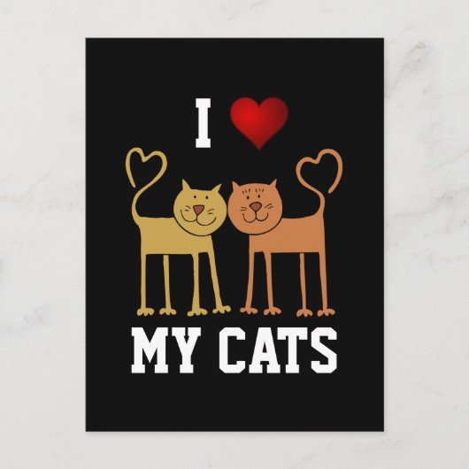 Cats: I Love My Cats ポストカード (正面)