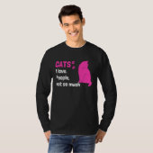 Cats I love People not so much  Cat Owner Quote Tシャツ (正面フル)