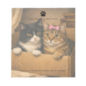 Cats in a Box Custom Veterinary Clinic Notepad ノートパッド (正面)