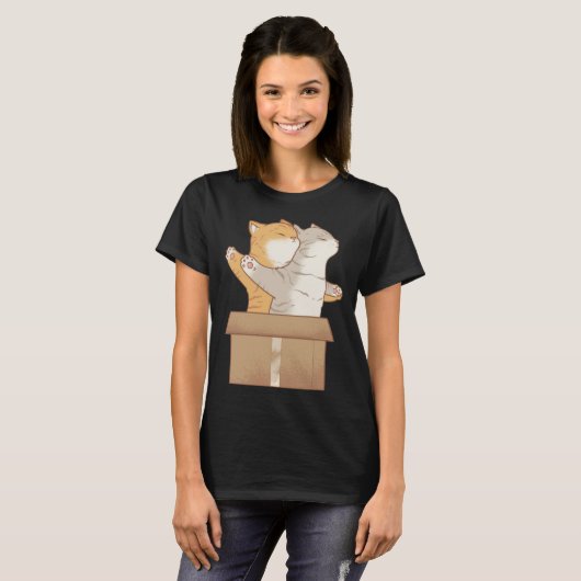 Cats in Box Tシャツ (正面フル)