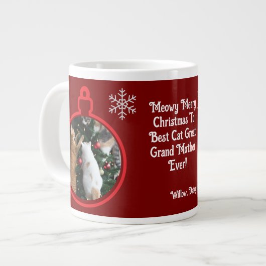 Cats In Christmas Tree Customize Specialty Mug ジャンボコーヒーマグカップ (正面左)