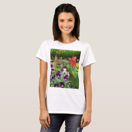 Cats in Garden猫好き Tシャツ