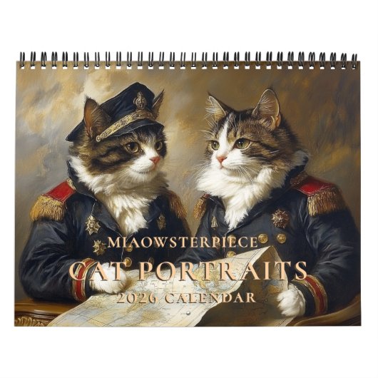 Cats in Historical Costume 2026 Wall Calendar カレンダー (カバー)