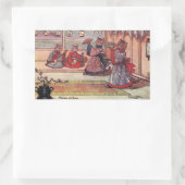 Cats in KimonosヴィンテージLouis Wain 長方形シール (バッグ)