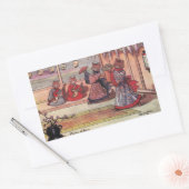 Cats in KimonosヴィンテージLouis Wain 長方形シール (封筒)