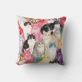 Cats in Multicolour クッション (正面)