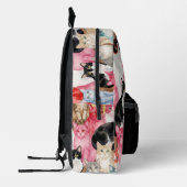 Cats in Multicolour プリントバックパック (左)