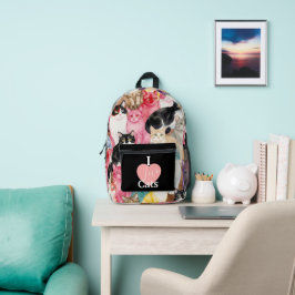 Cats in Multicolour プリントバックパック