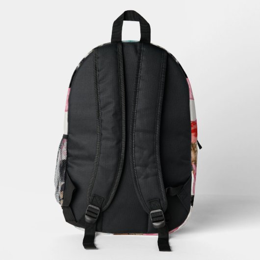 Cats in Multicolour プリントバックパック (裏面)