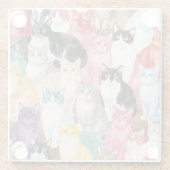 Cats in Multicolour coaster ガラスコースター (裏面)