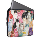 Cats in Multicolour laptop case ラップトップスリーブ (正面右)