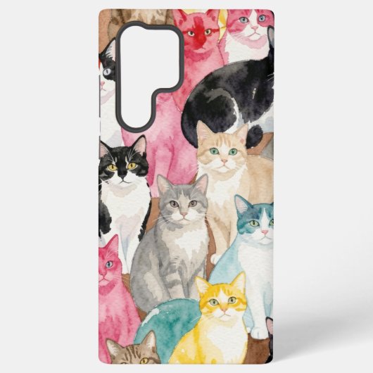 Cats in Multicolour Samsung Galaxyケース (裏面)