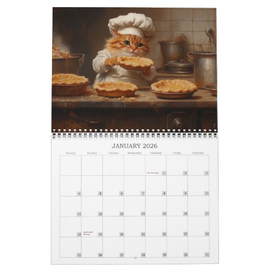 Cats in Old Master Paintings 2026 Wall Calendar カレンダー (1月 2026)