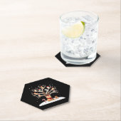 Cats In Snow Tree Winter Christmas Santa Hat X-mas ペーパーコースター (インサイチュ)