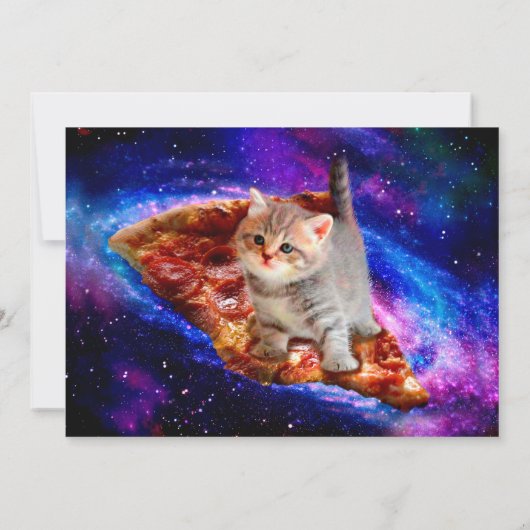 Cats in space pizza 招待状 (裏面)