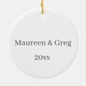 Cats in Sweater Snuggling Couple Custom Christmas  セラミックオーナメント (裏面)