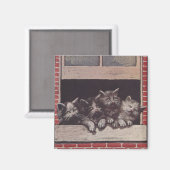 Cats in the Windowヴィンテージ マグネット (正面/裏面)
