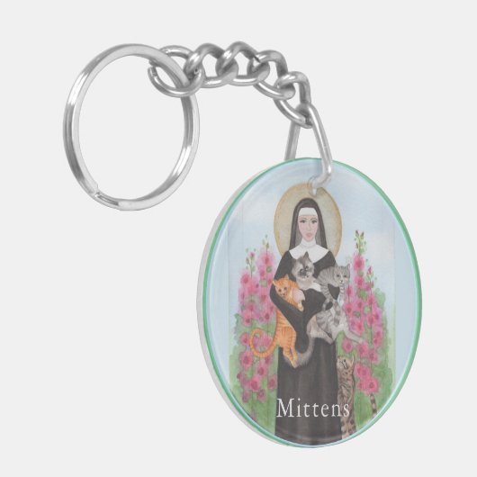 Cats Keychain Memorial Your Text キーホルダー (正面左)