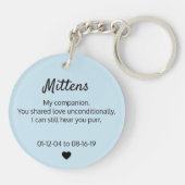 Cats Keychain Memorial Your Text キーホルダー (裏面)