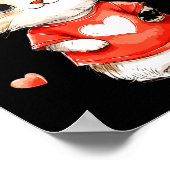 Cats Lover Heart Girls Kitten Valentine’s Day Wome ポスター (角)