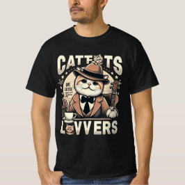 Cats Lovers Cute Cottagecore Cat with ghitar Tシャツ