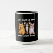 cats make me happy humans make マグカップ (中央)