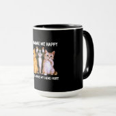 cats make me happy humans make マグカップ (正面右)