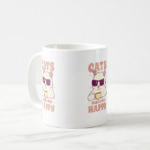 Cats Make Me Happy Mug コーヒーマグカップ (正面左)
