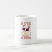 Cats Make Me Happy Mug コーヒーマグカップ (中央)