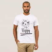 Cats Make Me Happy  Tシャツ (正面フル)
