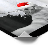 Cats Meme Funny Cat Selfie With Santa Hat Christma ポスター (角)