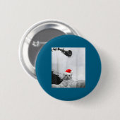 Cats Meme Funny Cat Selfie With Santa Hat Christma 缶バッジ (正面&裏面)