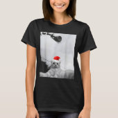 Cats Meme Funny Cat Selfie With Santa Hat Christma Tシャツ (正面)