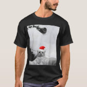 Cats Meme Funny Cat Selfie With Santa Hat Christma Tシャツ (正面)