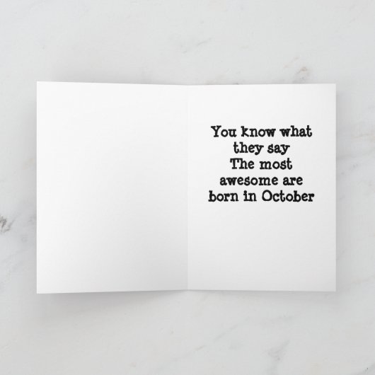 CAT'S MEOSAY *HAPPY OCTOBER誕生日* カード (内部)