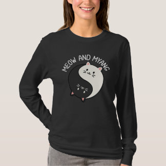 Cats Meow And Myang Chinese Yin Yang Cat Tシャツ