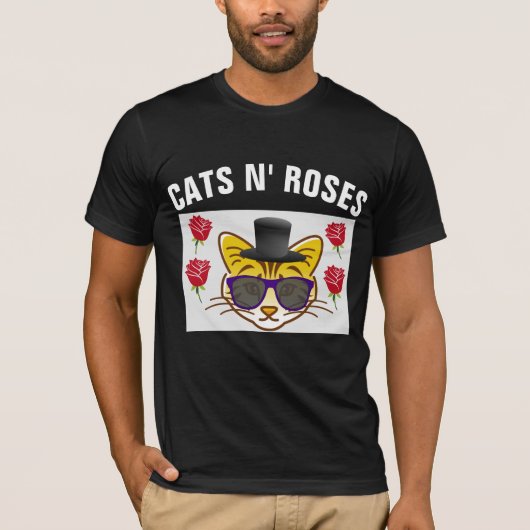 CATS N' ROSES CAT T-Shirts Tees Tシャツ (正面)