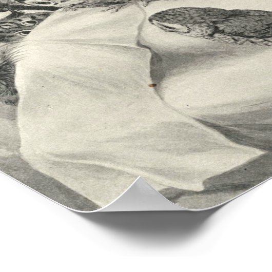 Cats Nightmare. Louis Wain ポスター (角)