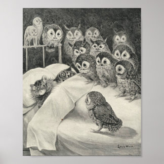 Cats Nightmare. Louis Wain ポスター