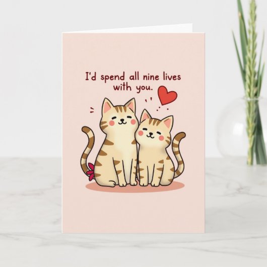 Cats Nine Lives Love Card カード (正面)
