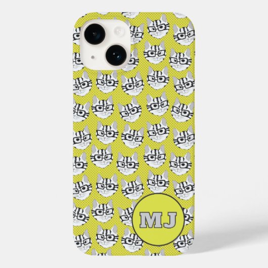Cats of Cadstudios 2.0 - Yellow iPhone / iPad case Case-Mate iPhoneケース (裏面)