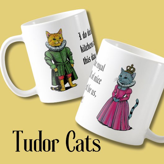 Cats of History Tudor Times王室の、Mouser Kitten コーヒーマグカップ