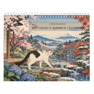 Cats of Japan 2027 | 浮世絵にインスパイアされた四季の美 カレンダー