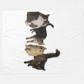 Cats on a blanket フリースブランケット (正面(横))